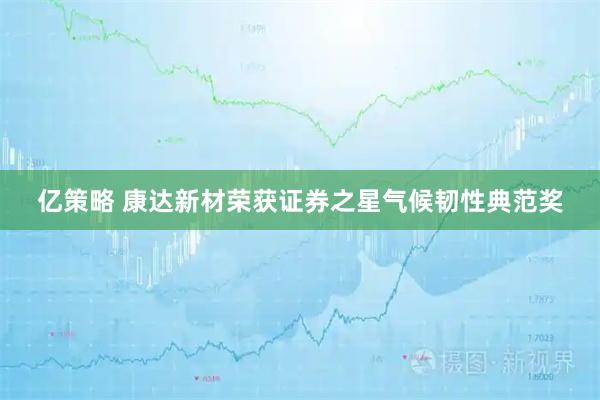 亿策略 康达新材荣获证券之星气候韧性典范奖